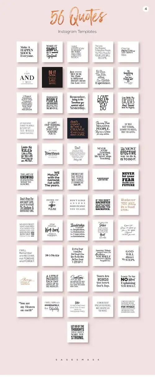 instagram纯文字英文字体排版