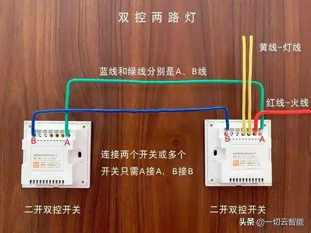 智能触摸双控墙壁开关双控方案
