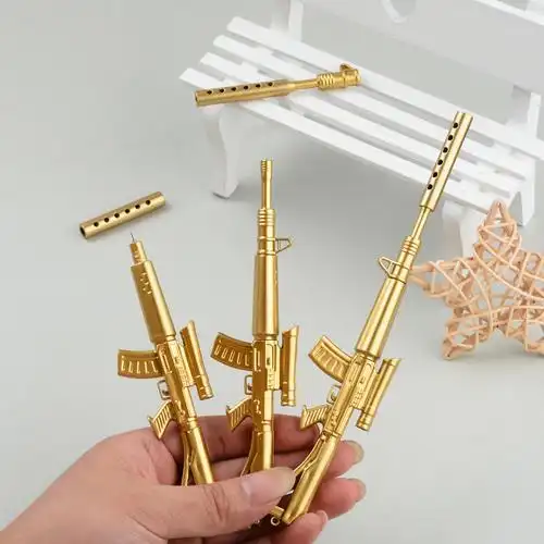 m4冲锋枪中性笔 吃鸡游戏中性笔 可组装笔 学生创意文具批发