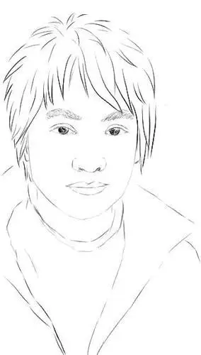 彭于晏简笔画怎么画