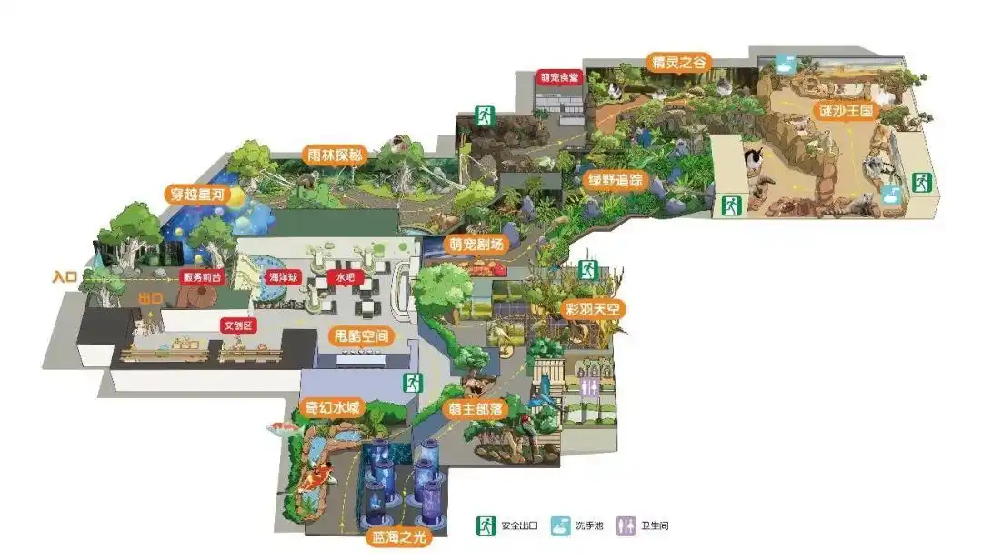 室内动物园购物中心的新型人流发动机