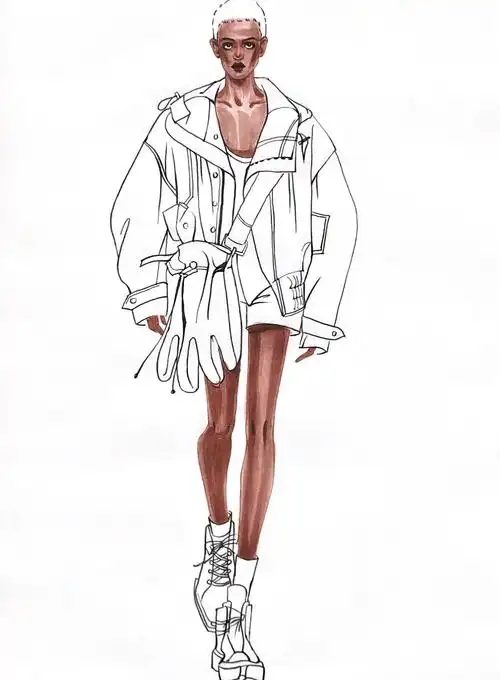 手绘服装效果图