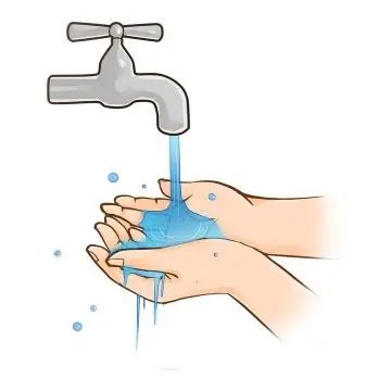 拧开水龙头洗手png图片免抠素材