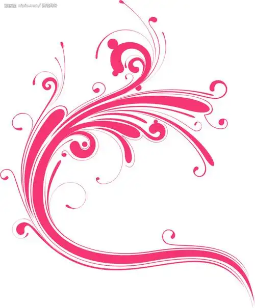 随意的笔触,唯美的花纹.