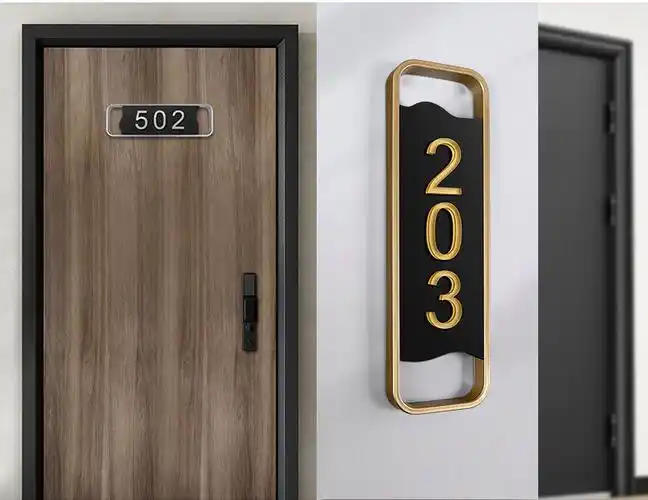 6015门牌号家用高档 门牌号码牌家用门牌订制入户门门牌号定制