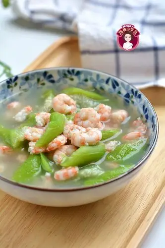 无油丝瓜虾仁汤