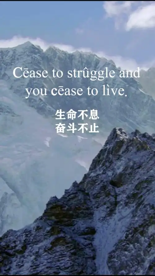 生命不息,奋斗不止!