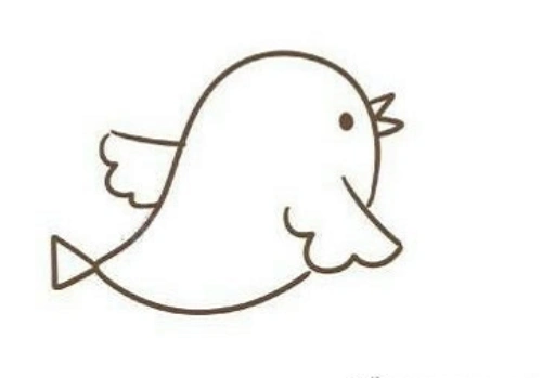 可爱卡通小鸟简笔画步骤画法简单又漂亮小鸟简笔画怎么画