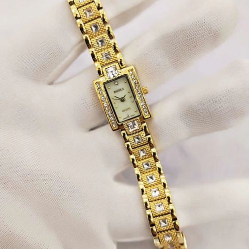 正品越南沙金手表24k金色中年女士奢华镶钻时尚不褪色防水民族风