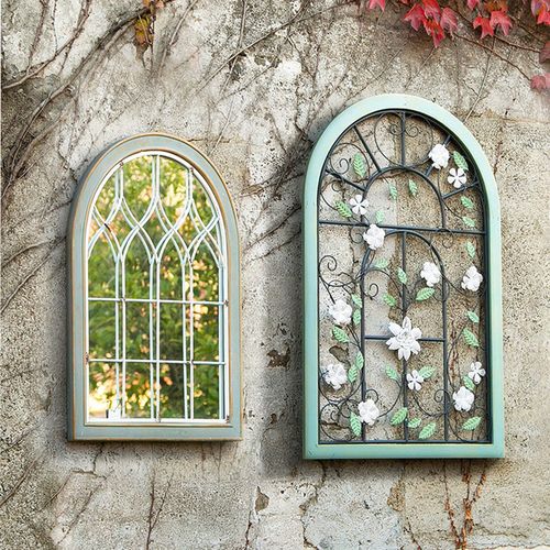 假窗户装饰墙上家居木质美式北欧复古创意铁艺民宿壁饰挂墙饰
