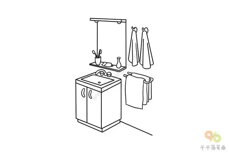卫生间简笔画的画法