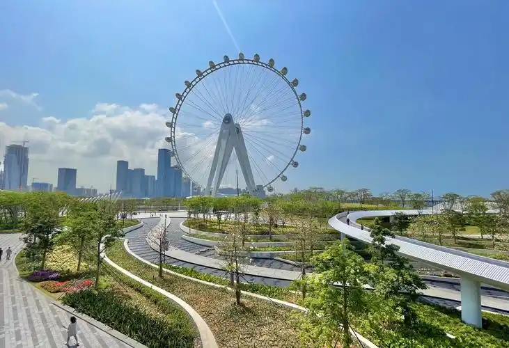 我的宝安蓝朋友登摩天轮看宝安蓝了解工地扬尘治理