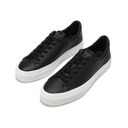 纪梵希givenchy男士皮革镂空4glogo系带休闲运动鞋板鞋bh005vh13g