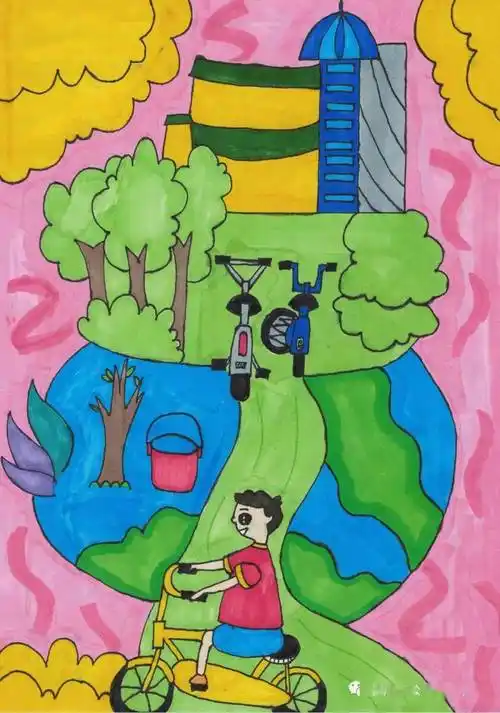 获奖作品展绿色低碳节能先行绘画篇