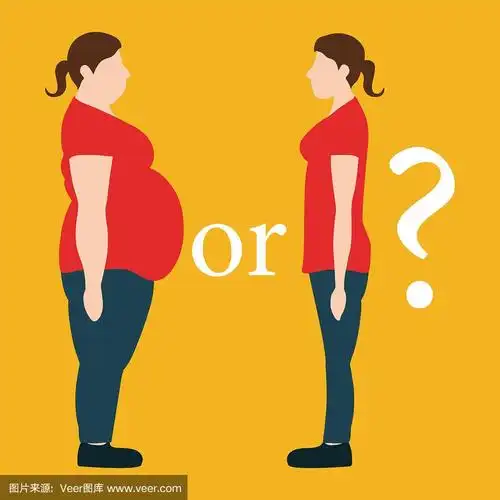 有胖有瘦的女人.减肥的概念.