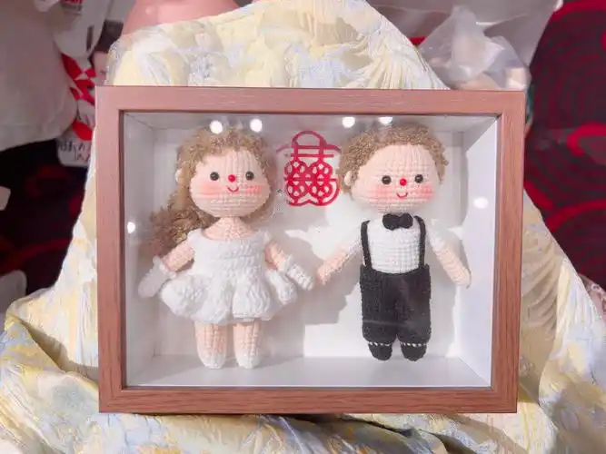 婚礼娃娃钩针毛线钩织附图解指路