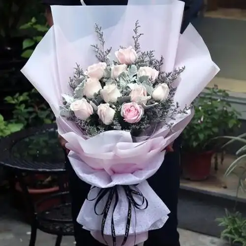 时刻爱着你11粉佳人玫瑰如图包装情人草搭配1650