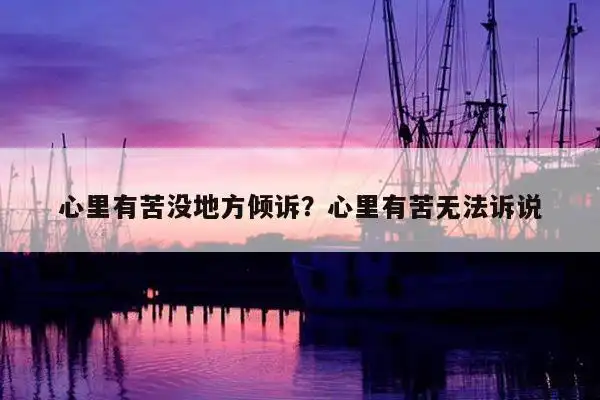 心里有苦无法诉说 第1张