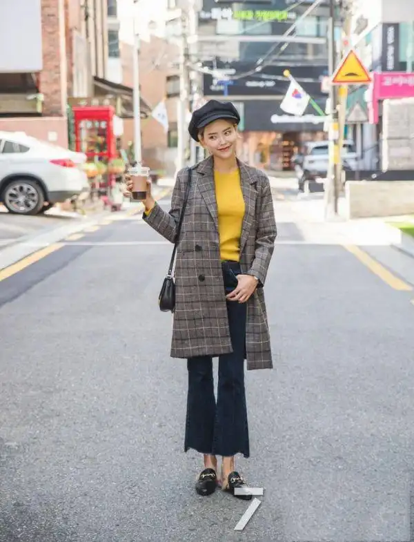 【时尚搭配】格子大衣搭配图片 气质和优雅并存