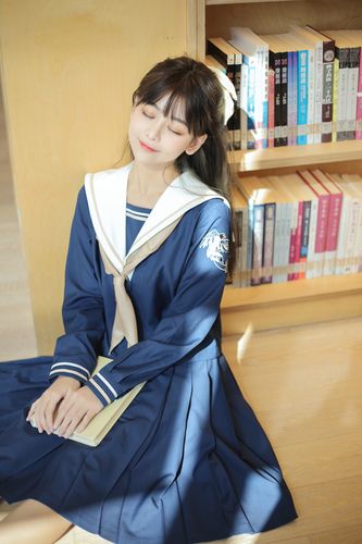 秋日蓝鹊水手风水学院春秋羽毛校服日制制服学生校服