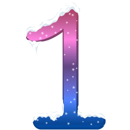 圣诞节装饰数字1图片