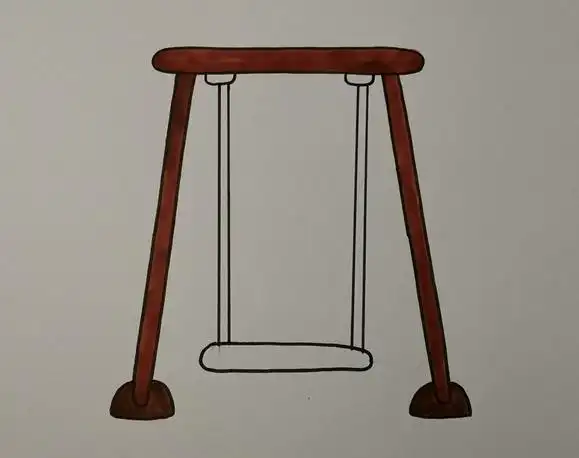 秋千简笔画图片 秋千怎么画