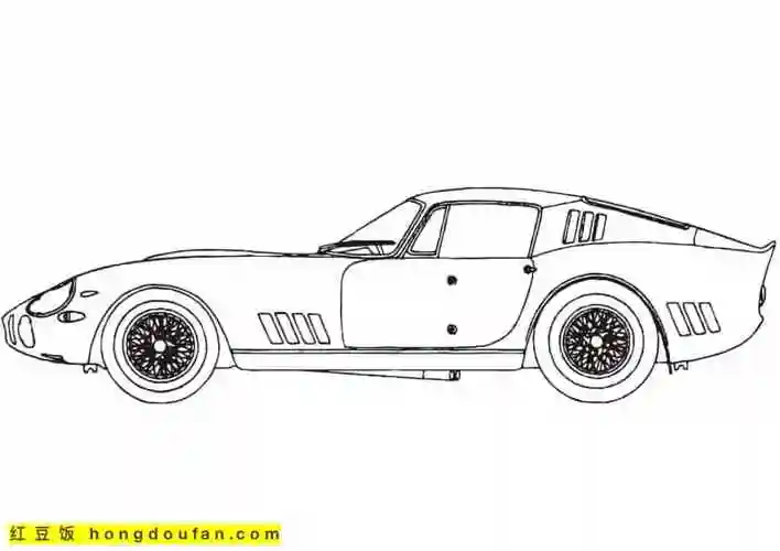 15张速度最快的赛车一级方程式赛车卡通涂色图片-红豆饭小学生简笔画
