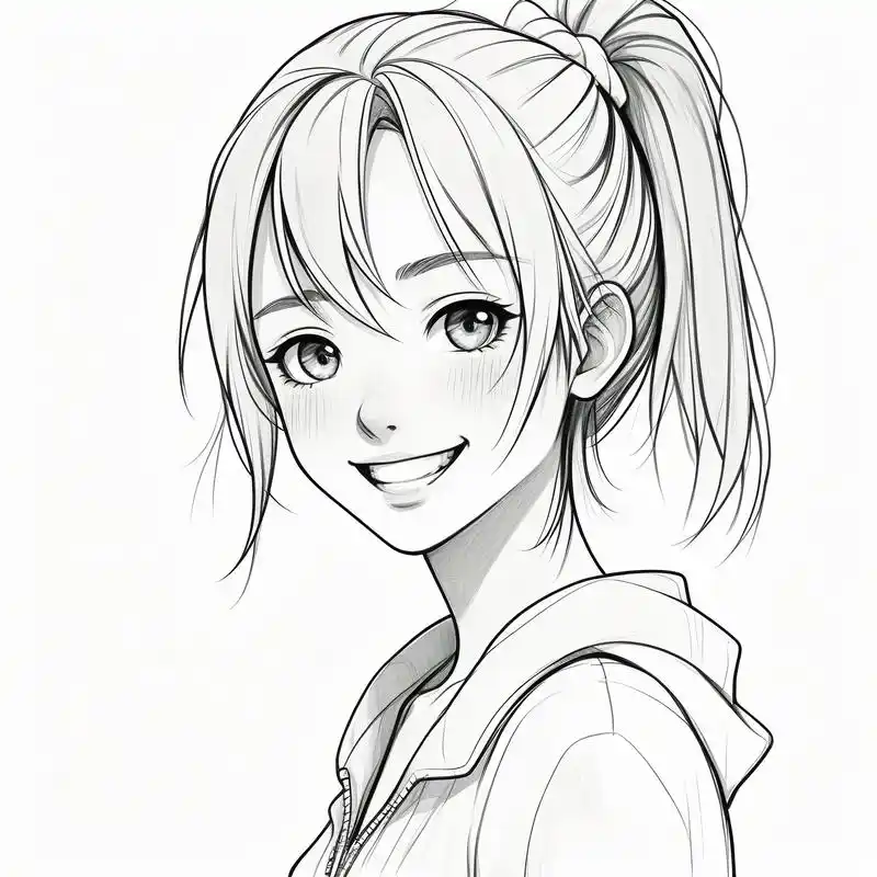 96火爆的黑白素描女生头像97