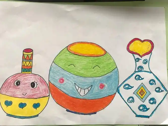 绘画兴趣班作品"平平安安"