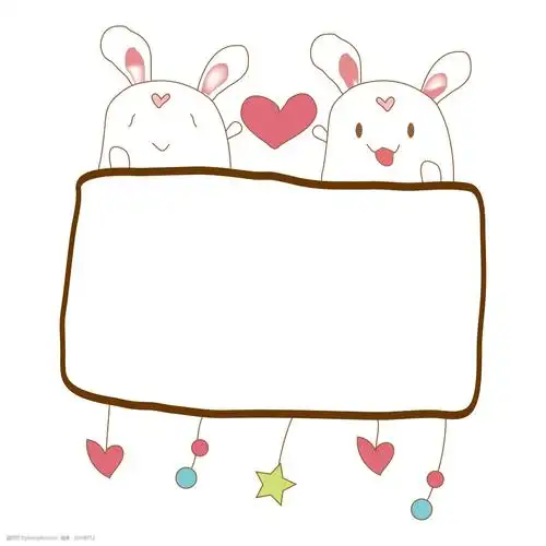 关键词:可爱小兔子边框装饰 可爱的边框 小兔子边框 卡通边框 边框