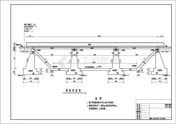 某水库交通平板桥结构设计施工图纸