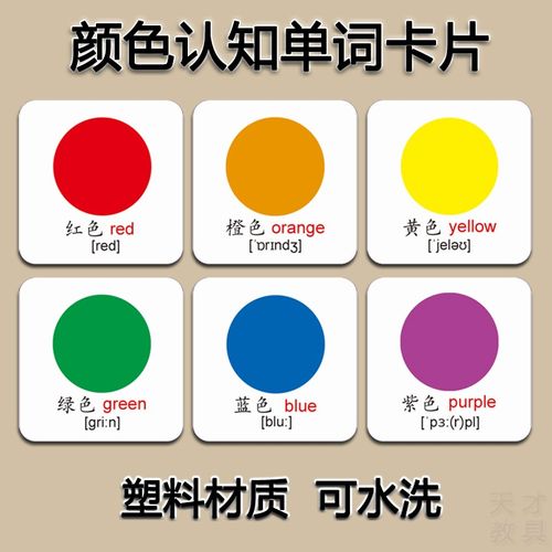 新生幼儿童发声颜色卡片塑料撕不烂早教育启蒙益智认知学习玩具