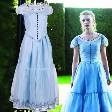 爱丽丝梦游仙境alice蓝色宫廷礼服晚会宴会洋装连衣裙cosplaycosplay