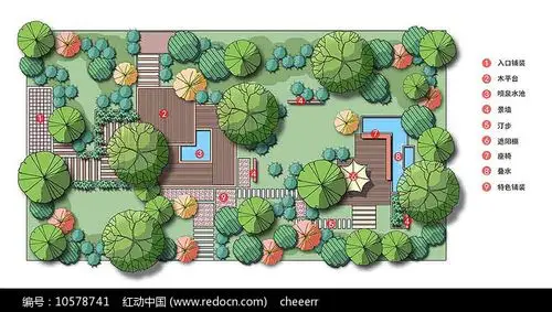 小游园景观方案psd