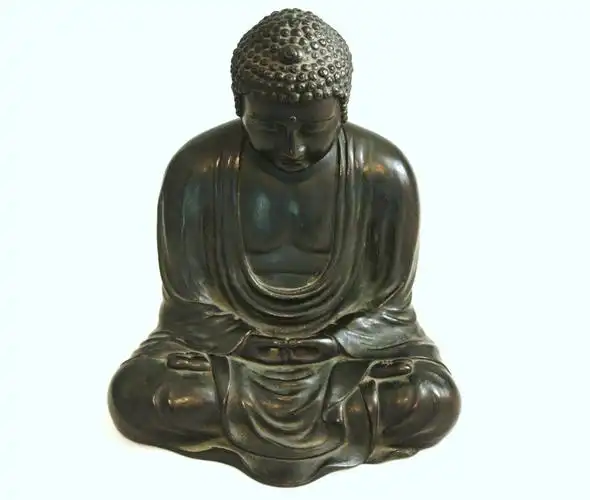 日本1920年前镰仓大佛阿弥陀佛铜质坐像