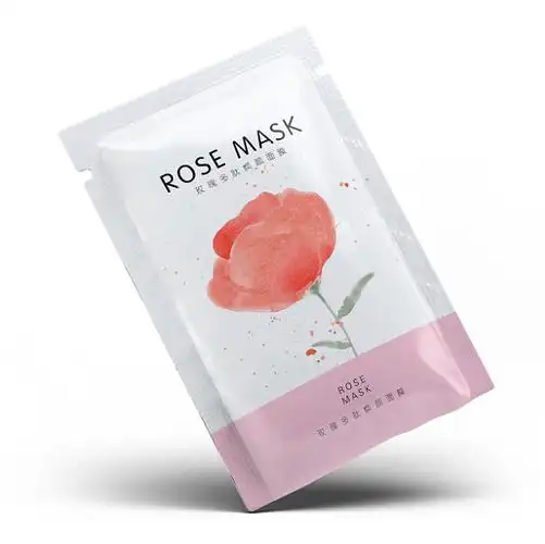 玫瑰花面膜包装袋设计