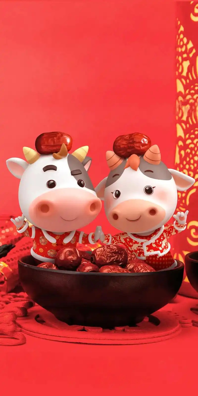 2021新年快乐,祝大家牛年大吉,属你牛壁纸奉上