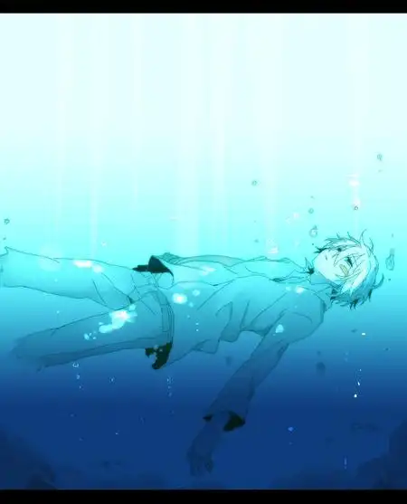 求几张动漫少女沉入深海的图片