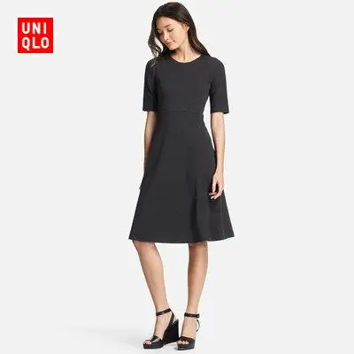 uniqlo优衣库 女装 针织喇叭连衣裙(短袖) 181748 天猫149元