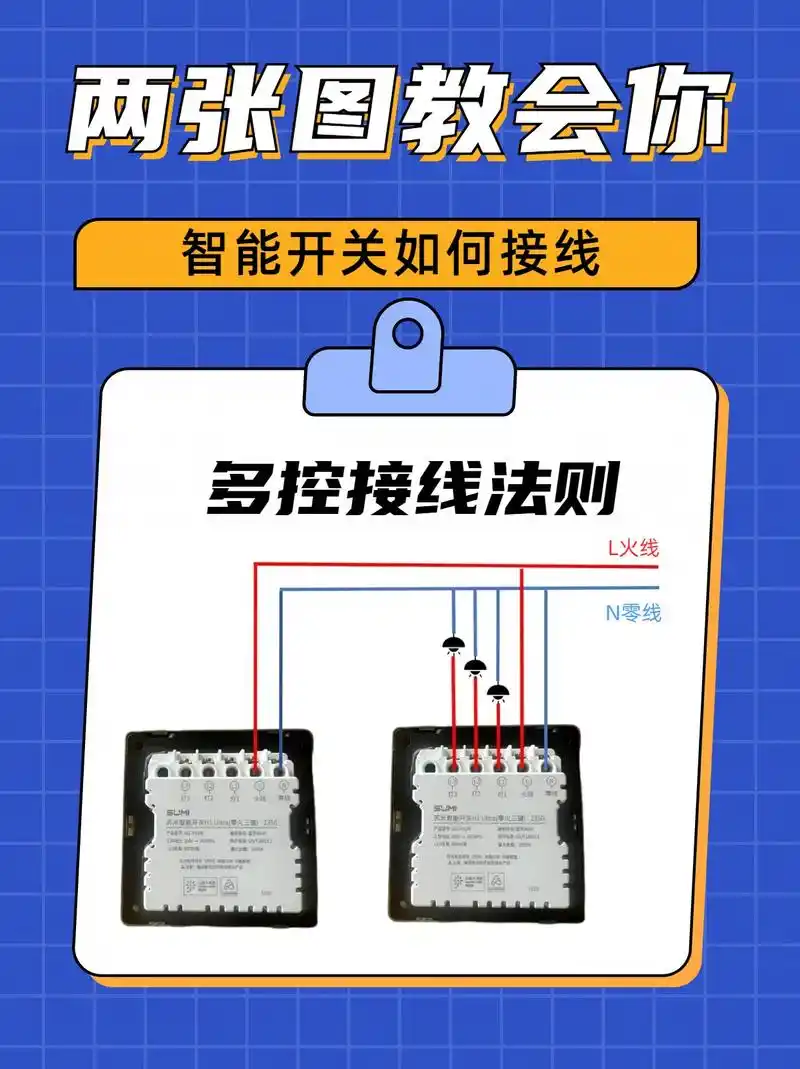 天啦!2张图就学会了智能开关接线了.