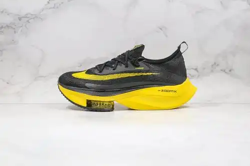耐克nikeairzoomalphaflynext破2纯原版本马拉松厚底跑步鞋黑黄色内置