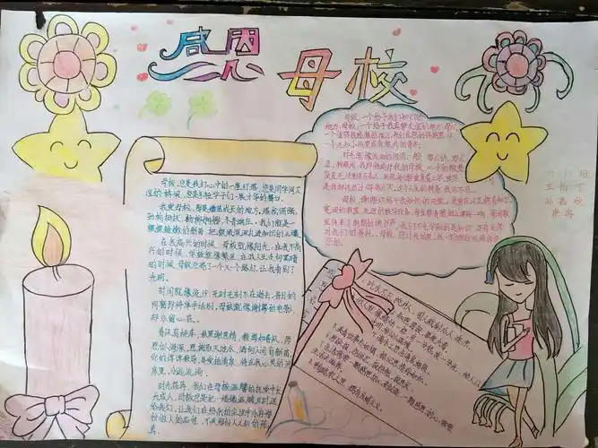 交城县城南小学"红领巾懂感恩"——毕业生感恩母校手抄报展
