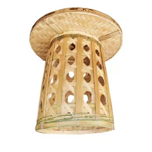 傣族竹桌云南农家编织装饰室内工艺品少数民编族饭桌方子桌圆桌