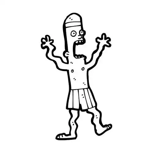 恐惧,游泳,卡通_高清图片_全景视觉