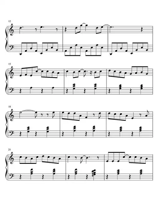 最爱周慧敏钢琴谱