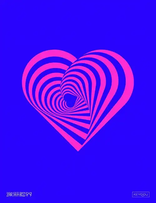 ai教程心形镂空logo设计立体制作教程