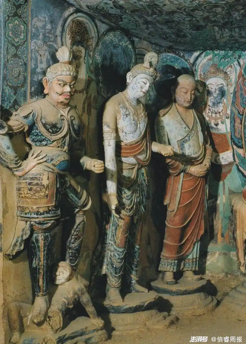 图2 莫高窟第45窟的盛唐雕塑.图片由敦煌研究院提供