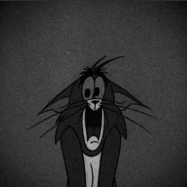 汤姆猫丧图头像 高清好看的抖音汤姆猫丧图黑白头像