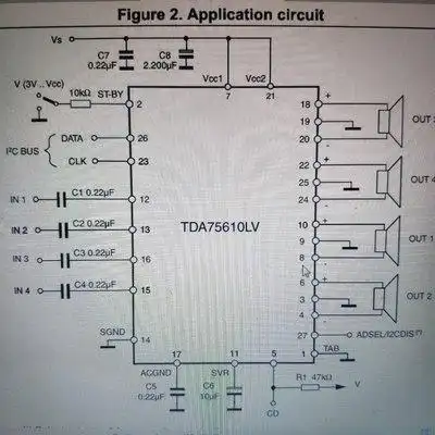 2018款帝豪gl导航主机功放芯片tda75610lv可升级ab类功放tda75616