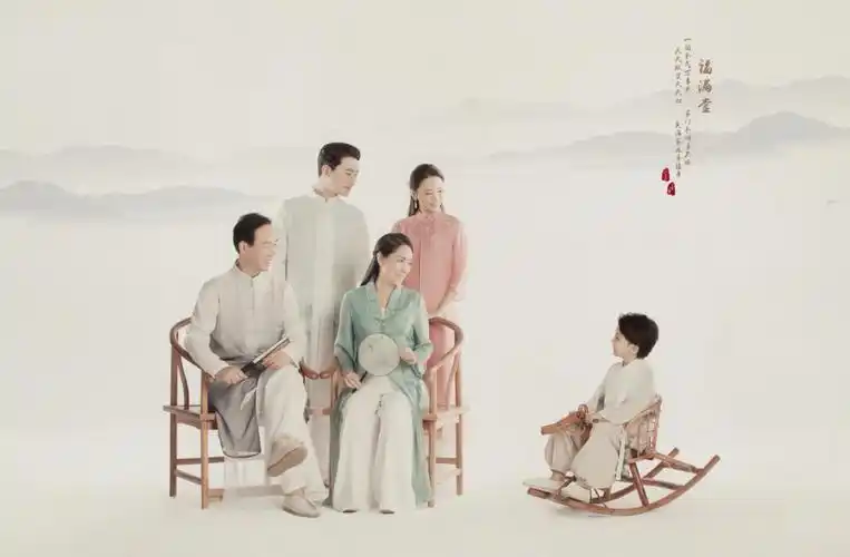 适合发朋友圈的工笔画全家福美爆了